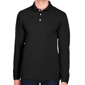 Harriton Easy Blend Long-Sleeve Polo