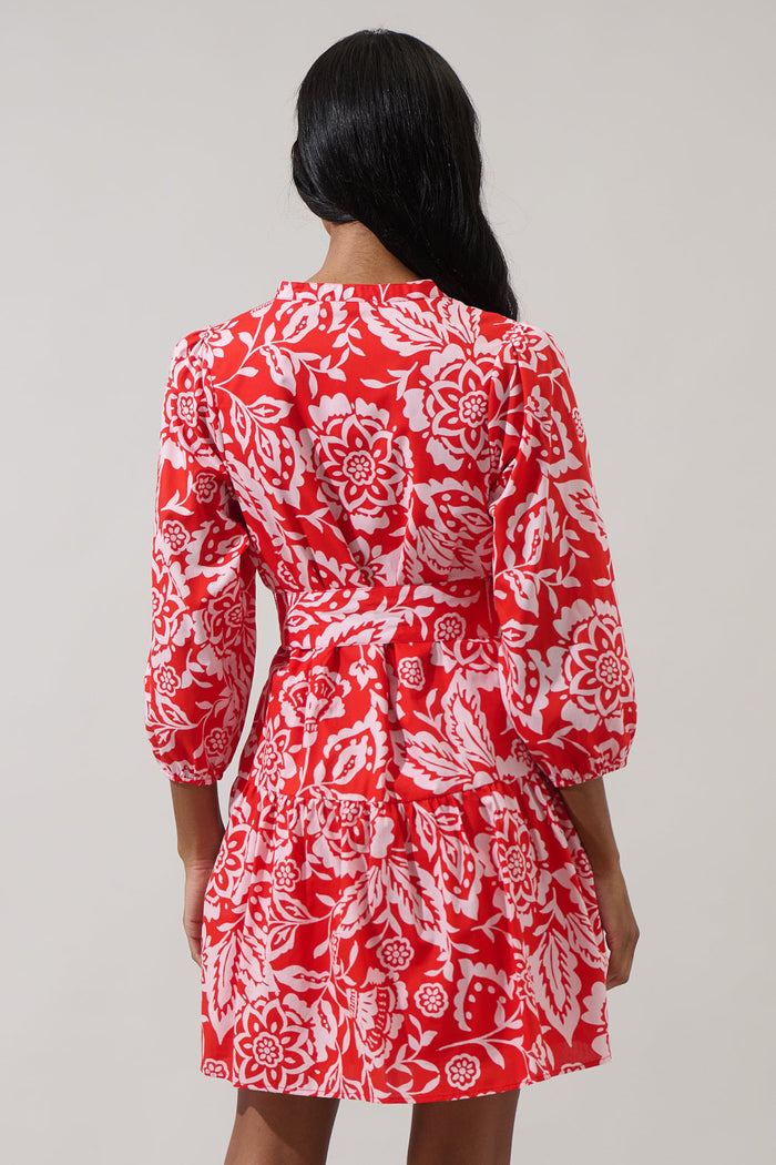 Hazen Floral Leola Shift Mini Dress