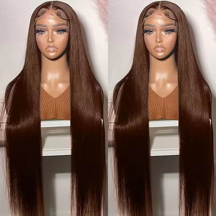 Close-up of pre-bleached knots wig with realistic scalp effect and refined lace edge