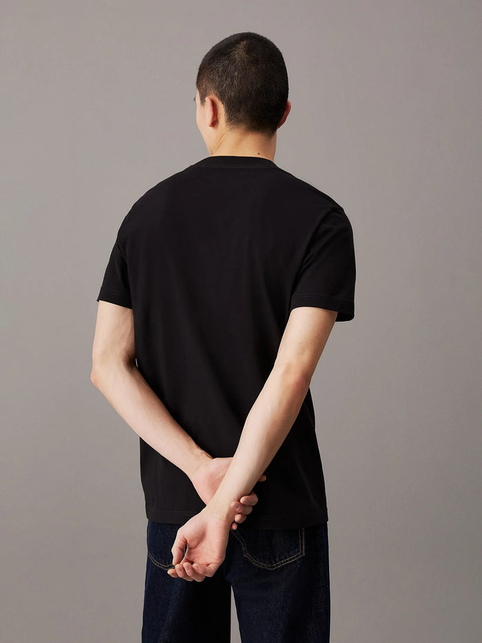 Heavy Jersey Monogram Tee in Black