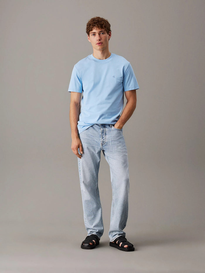 Heavy Jersey Monogram Tee in Blue
