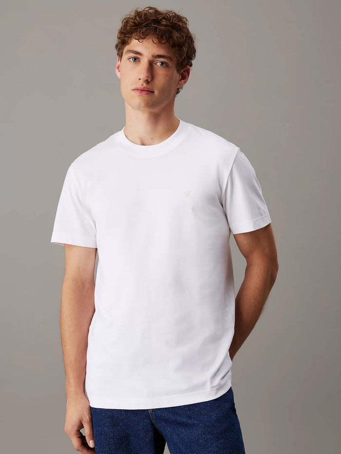Heavy Jersey Monogram Tee in White