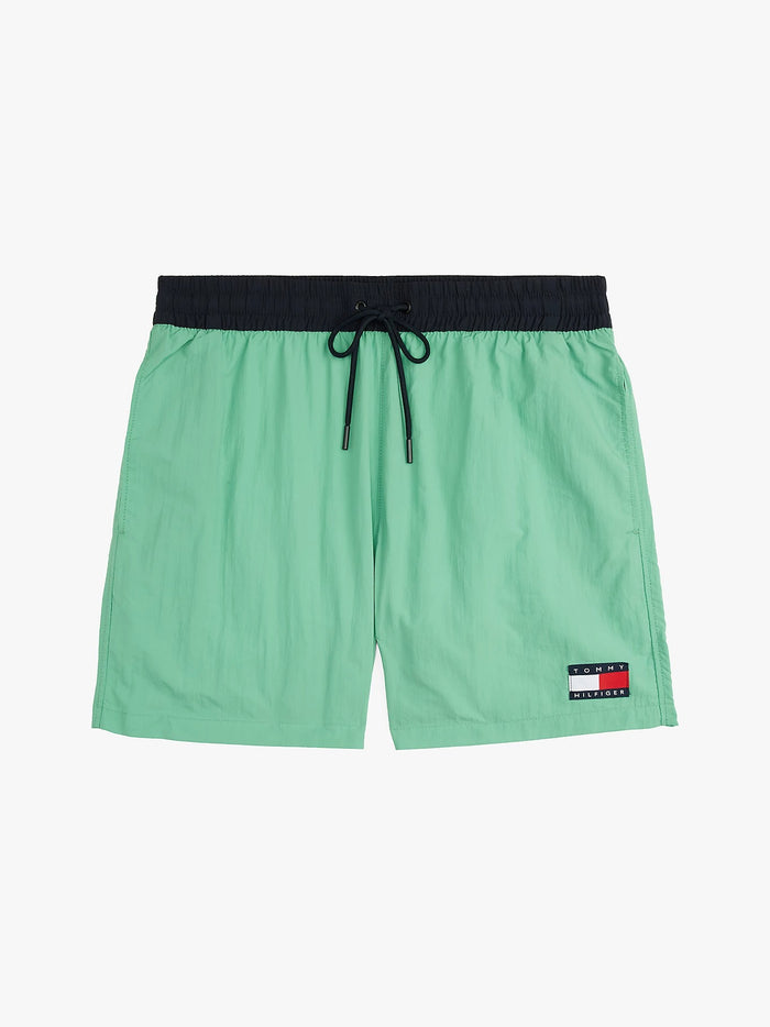 Heritage Mid Length Swim Shorts in Green