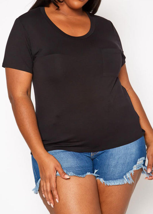 Hi Curvy Plus Size Women Casual T-Shirt Made in USA