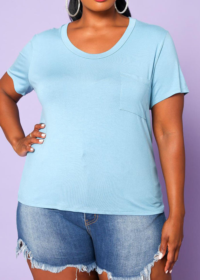 Hi Curvy Plus Size Women Casual T-Shirt Made in USA