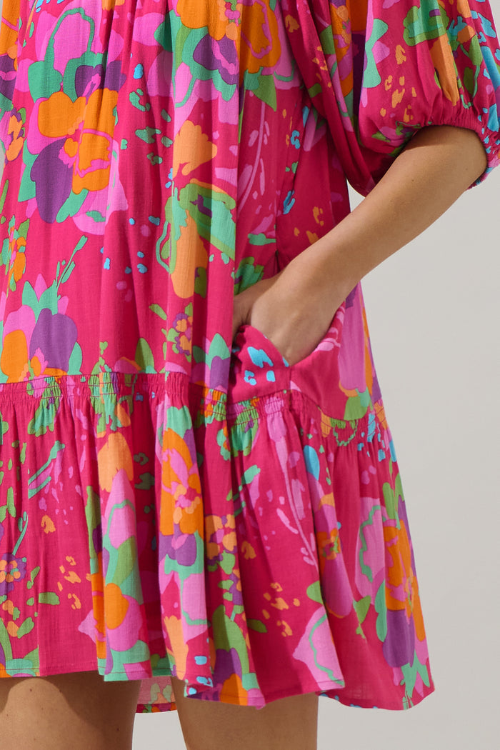 Himera Floral Maribor Shift Mini Dress