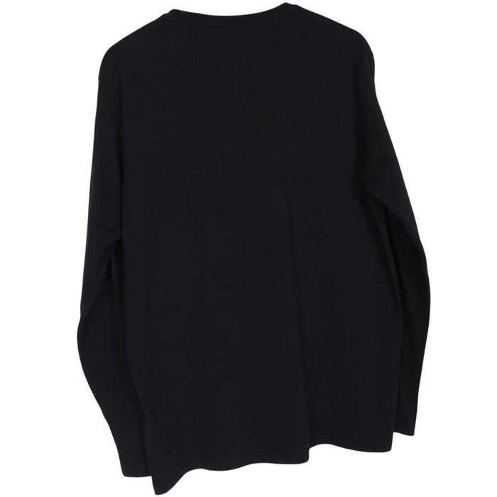 Hugo Boss black pocket t-shirt with logo patch, long sleeve, cotton material.