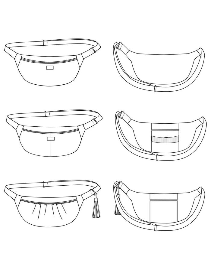 Ikabanana Bum Bag Fanny Pack Sewing Pattern, Ikatee