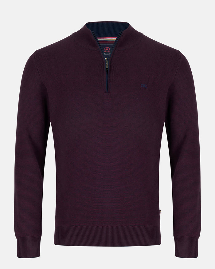 Inch 1/4 Zip in Burgendy