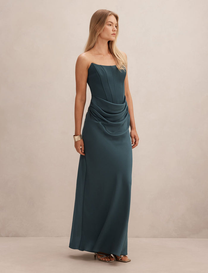 Isra Drape Strapless Maxi Dress Forever New