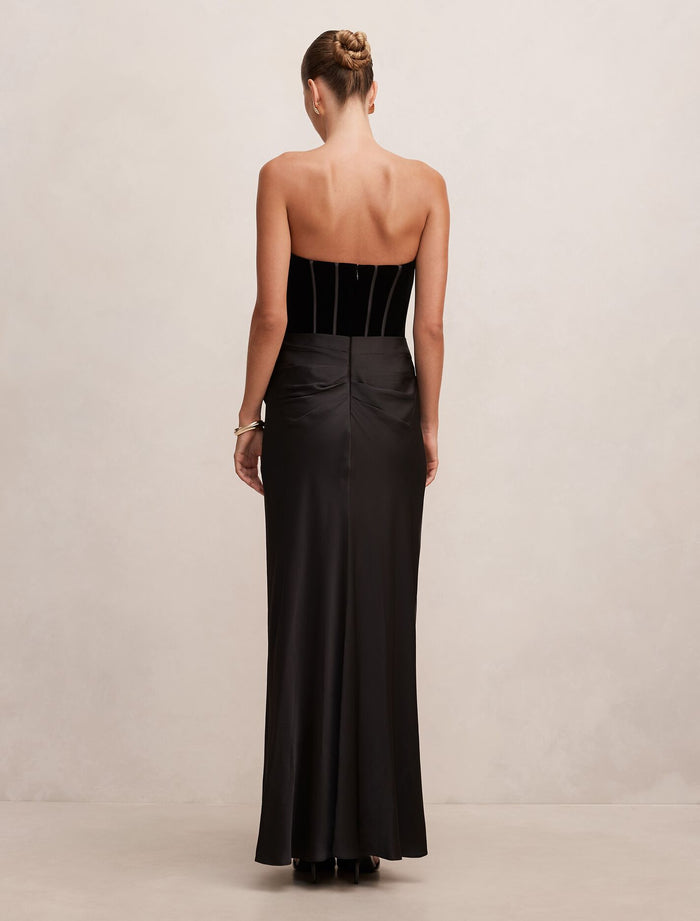 Isra Velvet Corset Maxi Dress Forever New