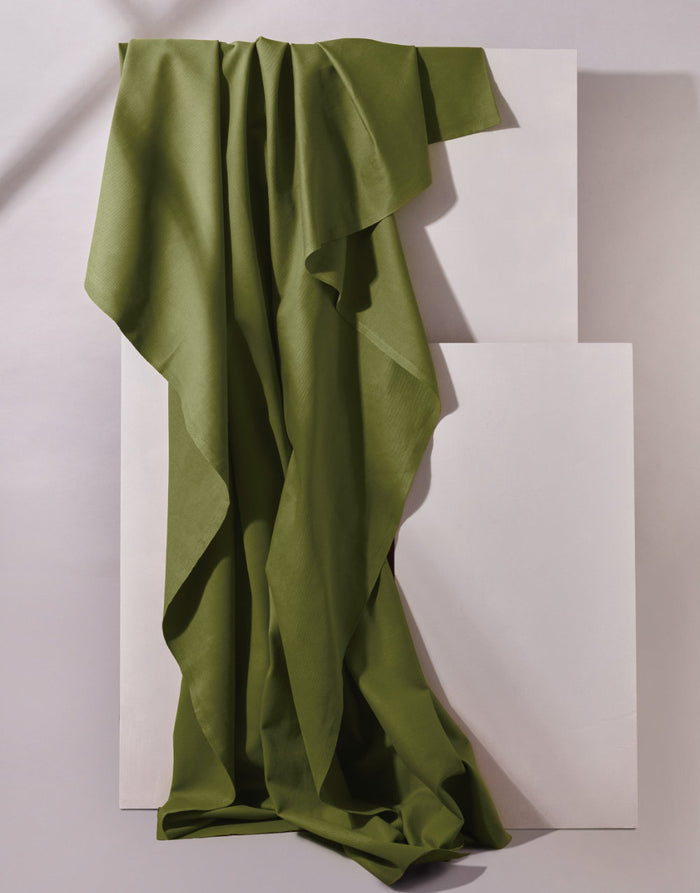 Ivy Green Cotton Gabardine Twill Fabric, Atelier Brunette