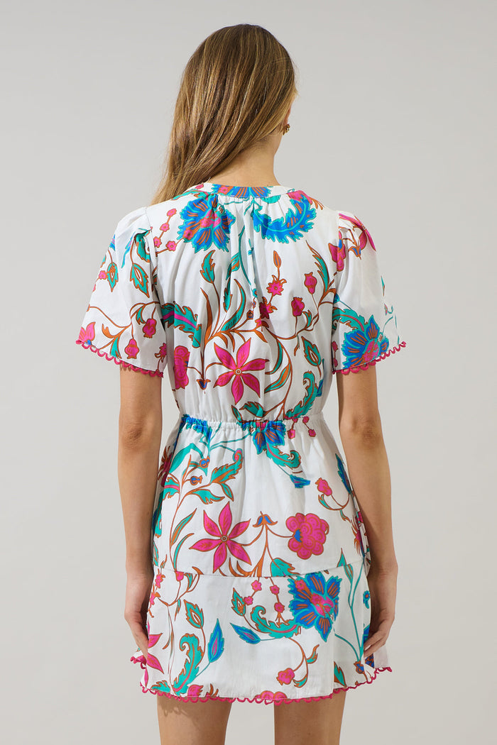 Izzie Floral Bouse Shift Mini Dress