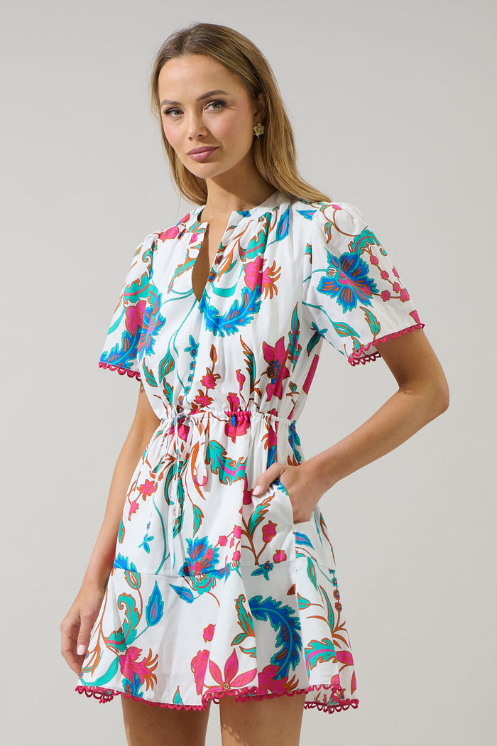 Izzie Floral Bouse Shift Mini Dress
