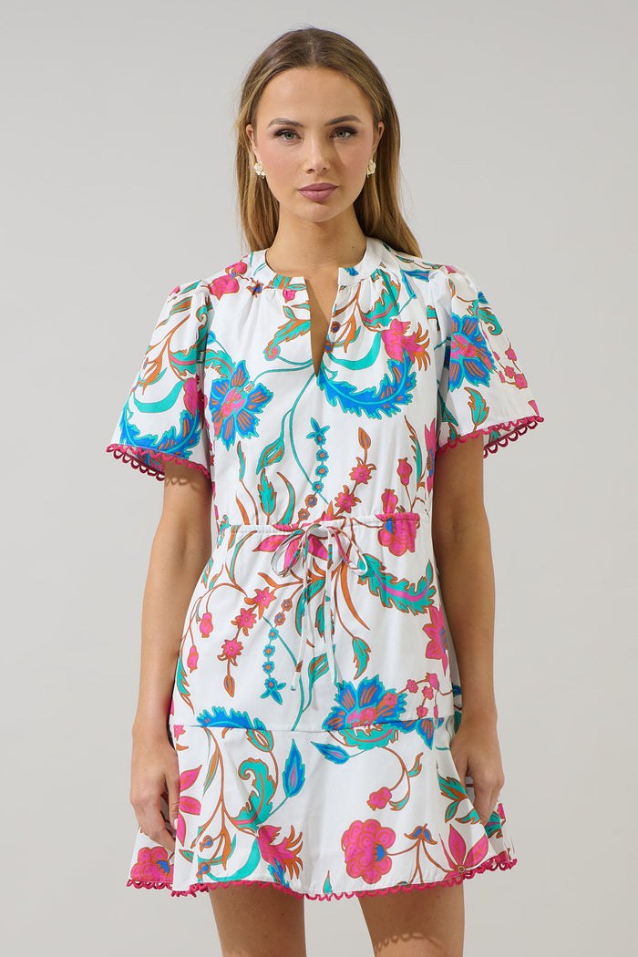 Izzie Floral Bouse Shift Mini Dress