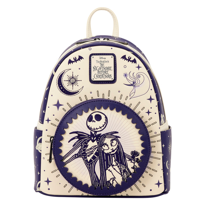 Jack Skellington and Sally Night Sky loungefly mini backpack