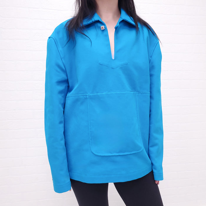 JACQUEMUS BLUE CANVAS JACKET - SIZE  S (MEN’S)