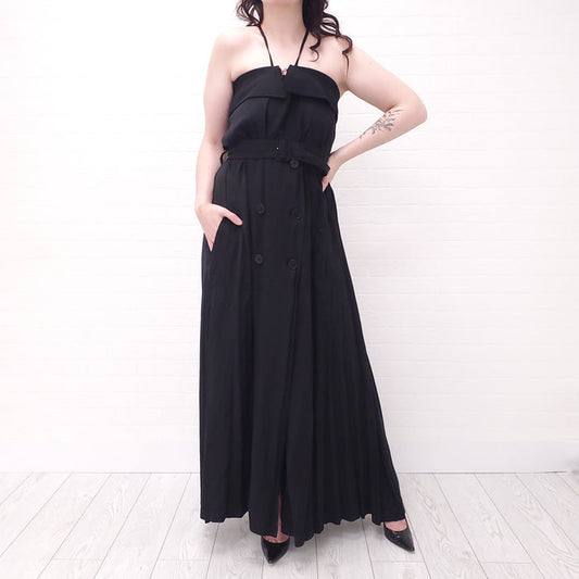 JEAN PAUL GAULTIER BLACK DRESS WITH BUTTONS - SIZE 10