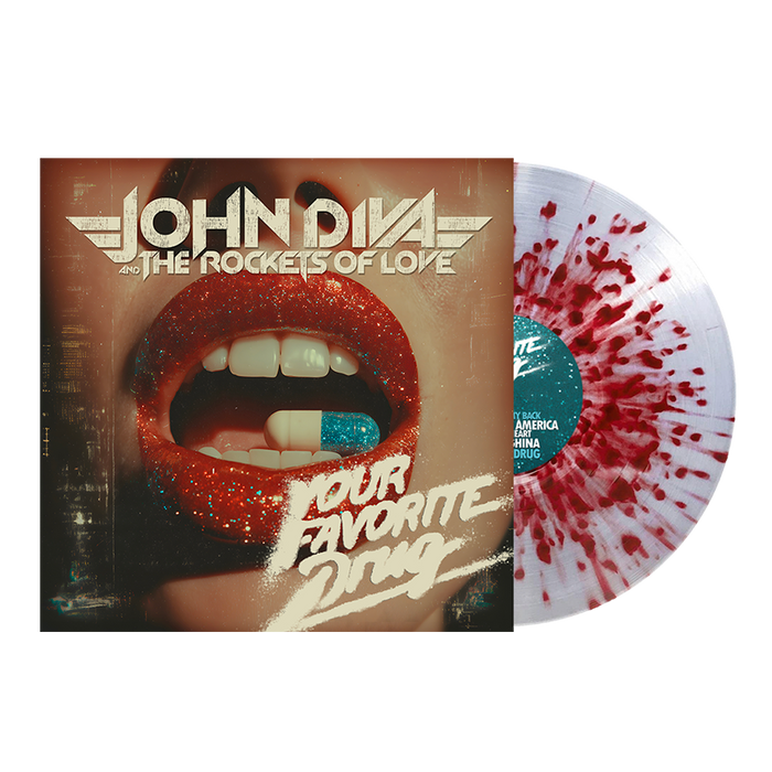 John Diva & The Rockets of Love - Your Favourite Drug - Crystal Red Splatter LP
