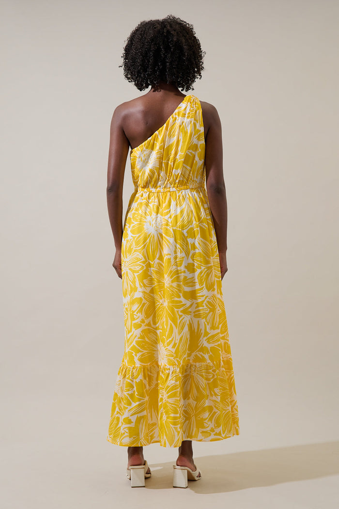 Joni Floral Elya One Shoulder Maxi Dress