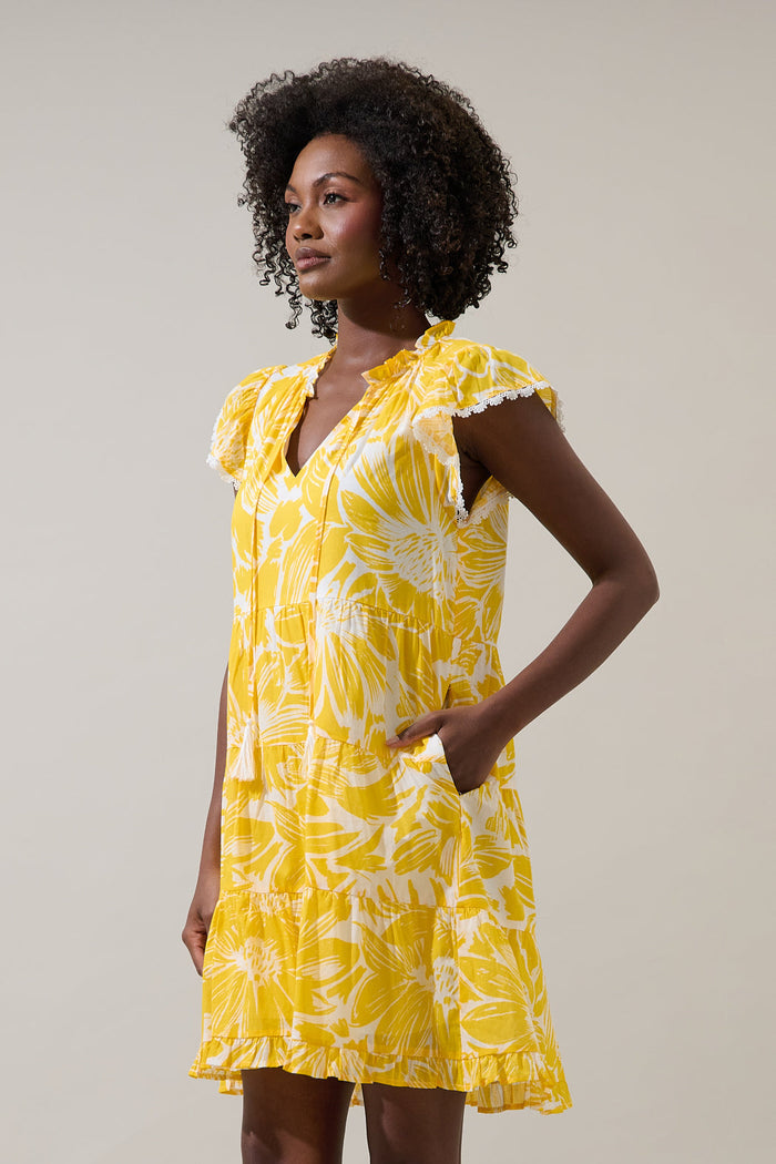 Joni Floral Yodi Shift Mini Dress