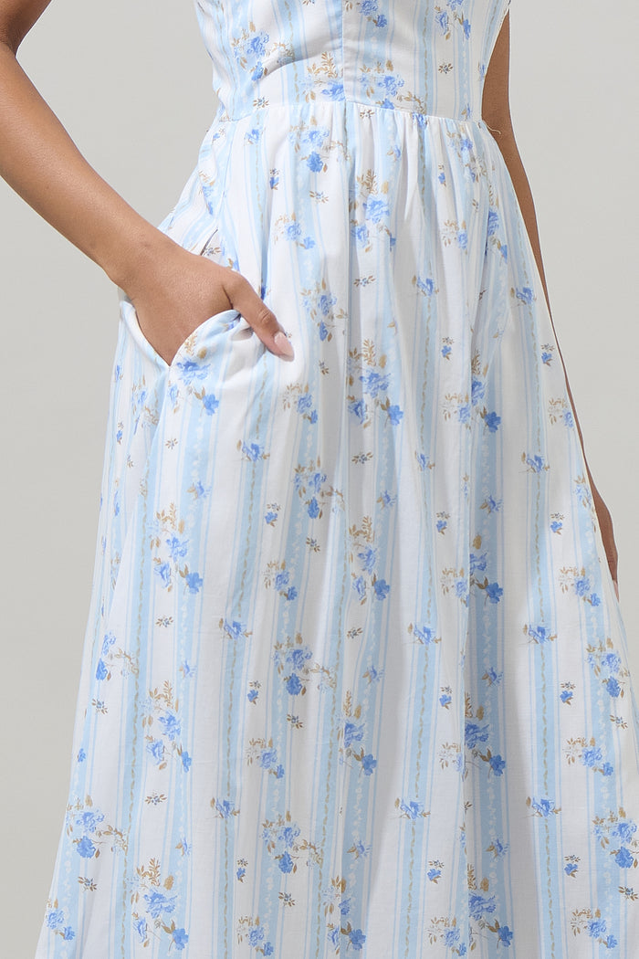 Jovina Floral Rivan Ruffle Maxi Dress