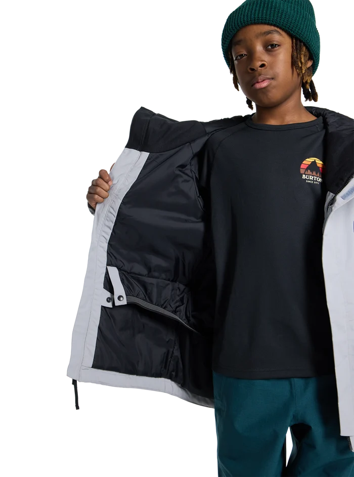 Product image of Kids' Burton Skimmer Jacket[Variant:Silver Sconce / True Black]