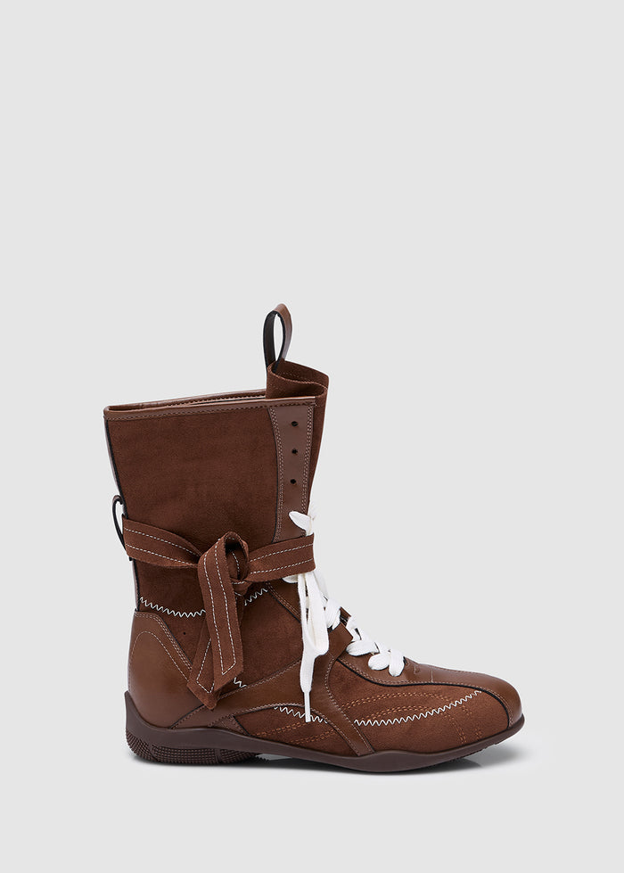 LACE-UP SNEAKER BOOTS