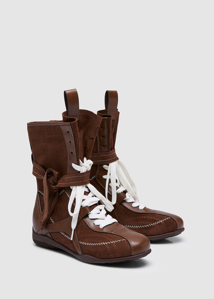 LACE-UP SNEAKER BOOTS