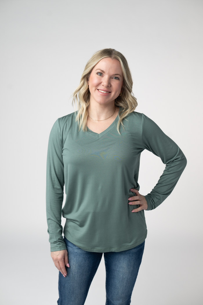 Larissa Long Sleeve - Dusty Jade