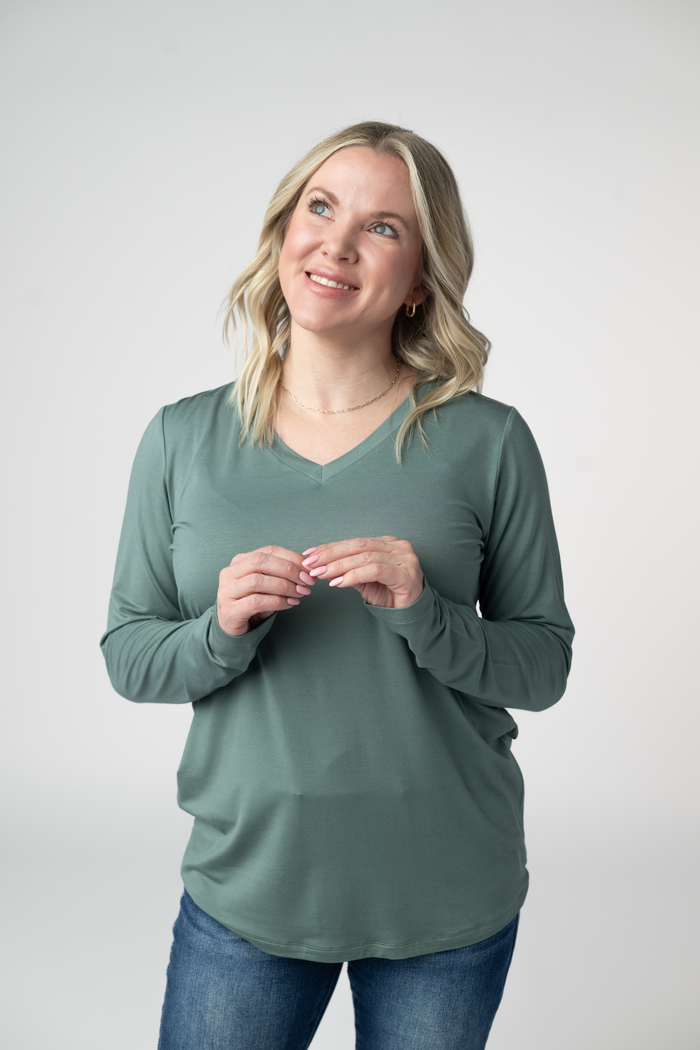Larissa Long Sleeve - Dusty Jade