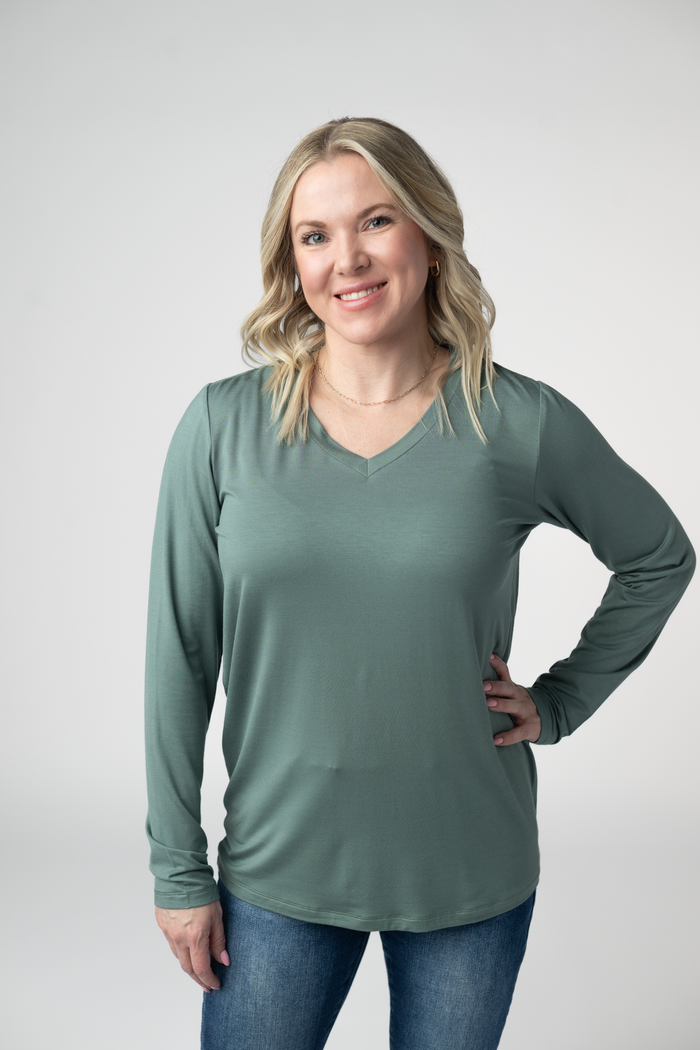 Larissa Long Sleeve - Dusty Jade