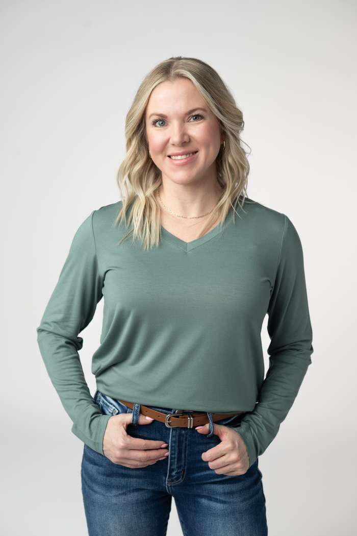 Larissa Long Sleeve - Dusty Jade