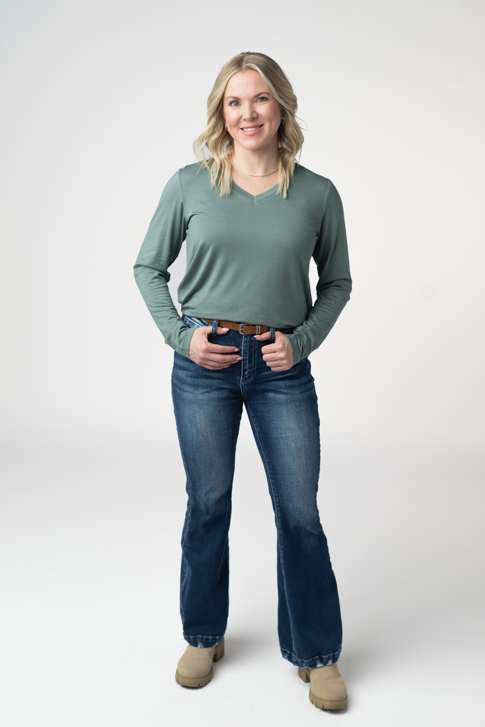 Larissa Long Sleeve - Dusty Jade