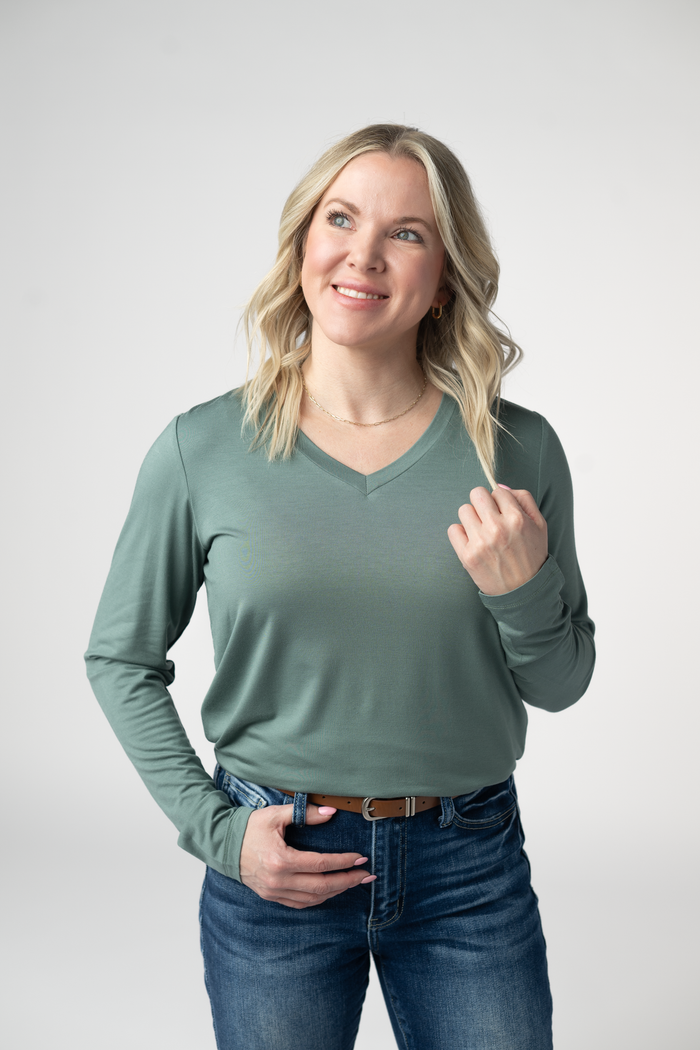 Larissa Long Sleeve - Dusty Jade