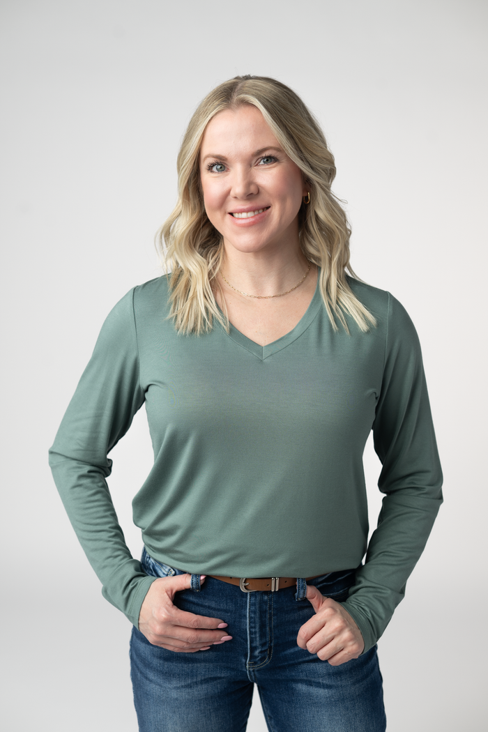 Larissa Long Sleeve - Dusty Jade