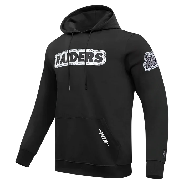 Black Las Vegas Raiders DIY Pick Stitch hoodie by Pro Standard featuring team logo and stitch detailing.