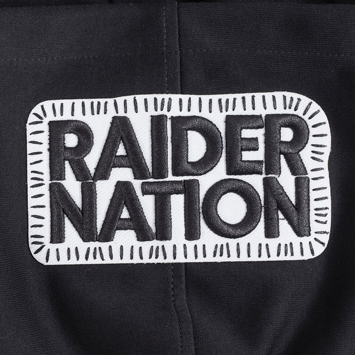 Black Las Vegas Raiders DIY Pick Stitch hoodie by Pro Standard, featuring detailed stitching and team logo design.