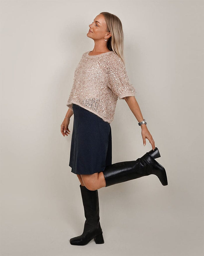 Laura Sparkle Tee, Katrine Hannibal | Cherry blossom (047), Cherry blossom (047), Beige (10)