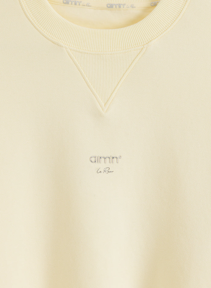 Lemon White Le Run Running Sweatshirt