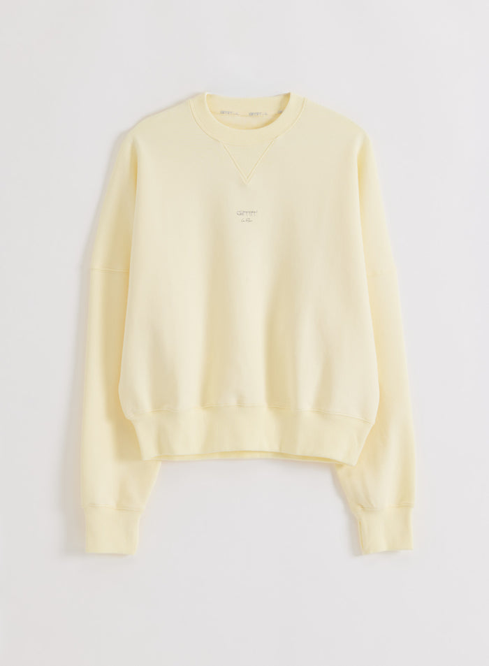 Lemon White Le Run Running Sweatshirt