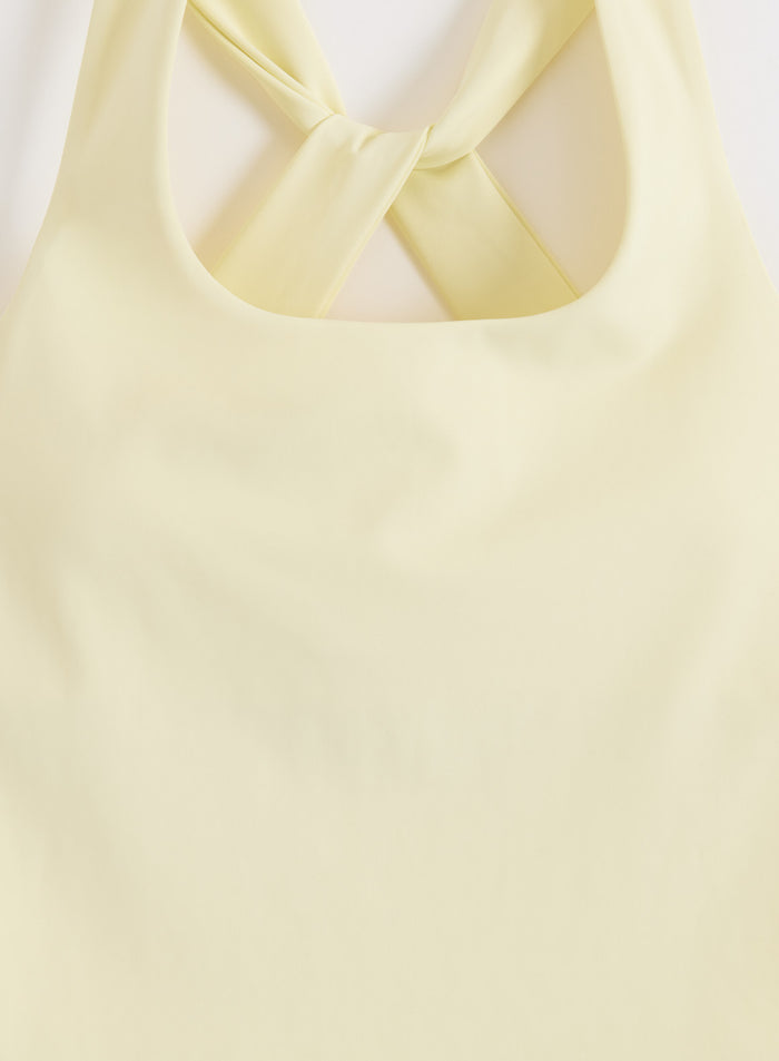Lemon White Lunar Running Singlet