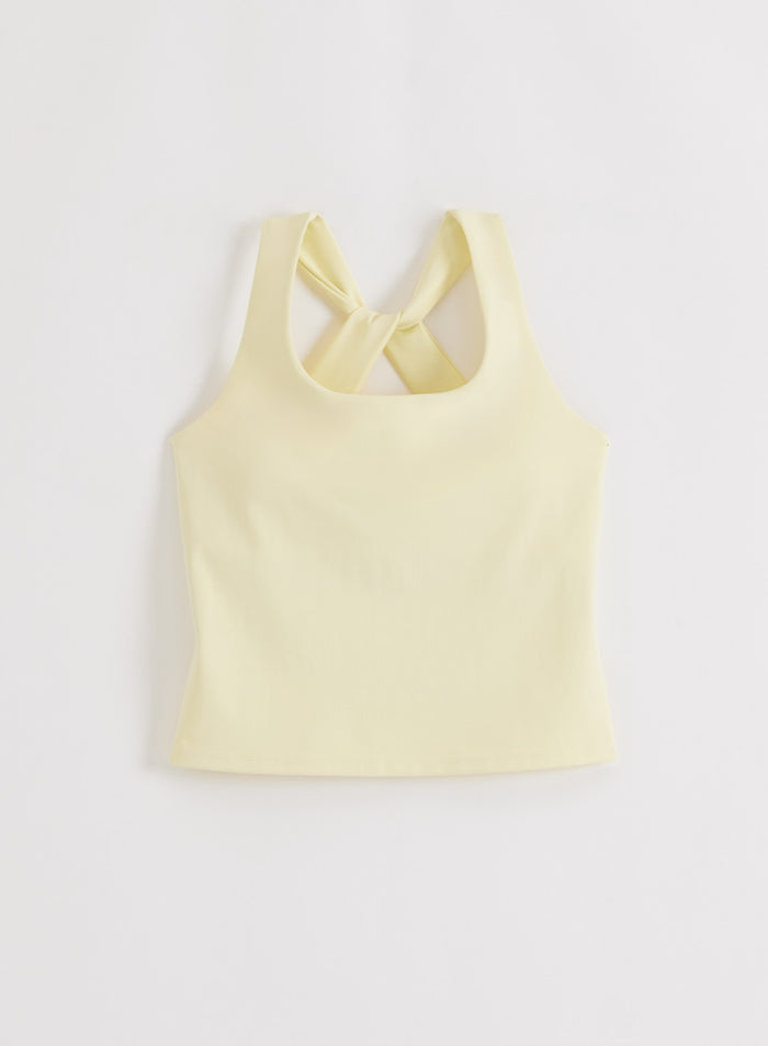 Lemon White Lunar Running Singlet