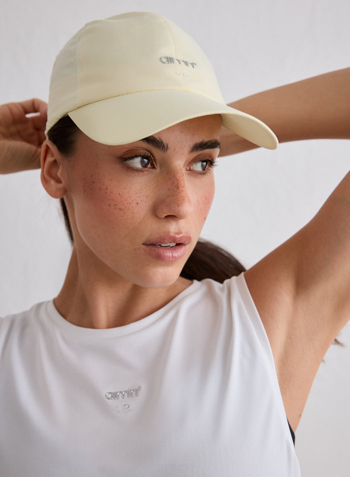 Lemon White Running Cap
