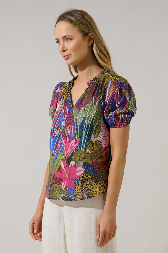 Leonor Gauze Top Jenla Tropical