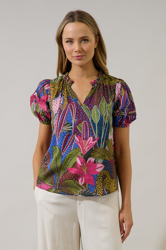 Leonor Gauze Top Jenla Tropical
