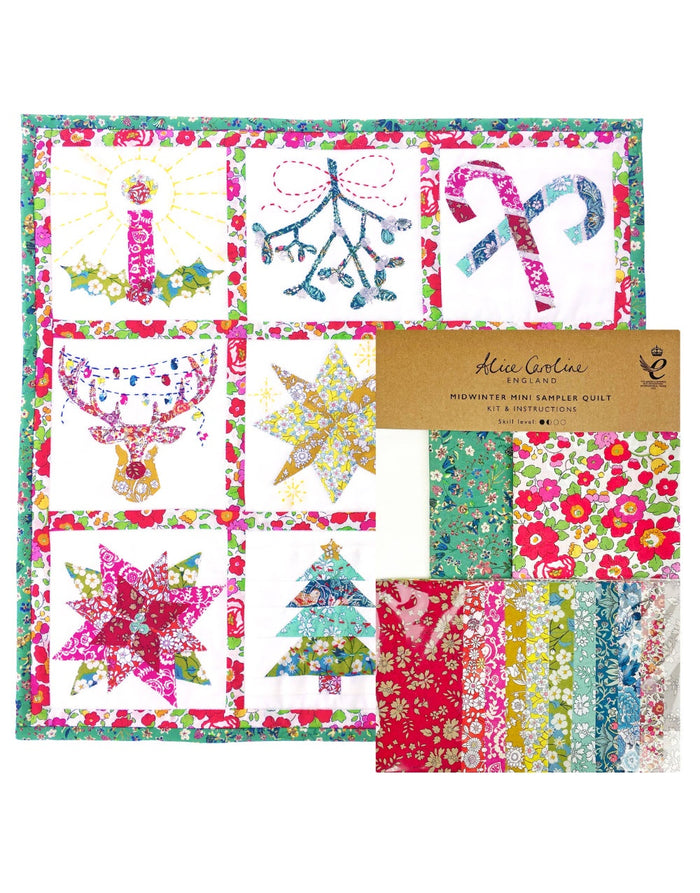 Liberty Tana Lawn® Fabric Midwinter Mini Sampler Quilt Kit, Alice Caroline