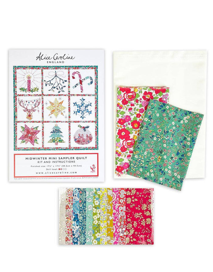 Liberty Tana Lawn® Fabric Midwinter Mini Sampler Quilt Kit, Alice Caroline