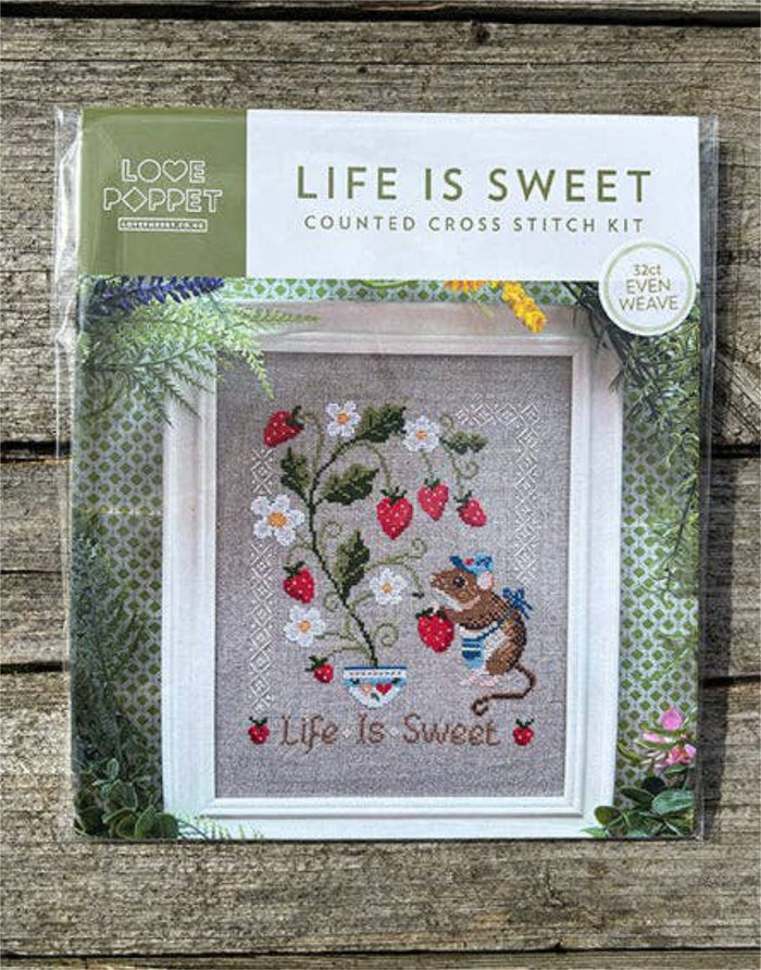 Life is Sweet Cross Stitch Kit, Love Poppet