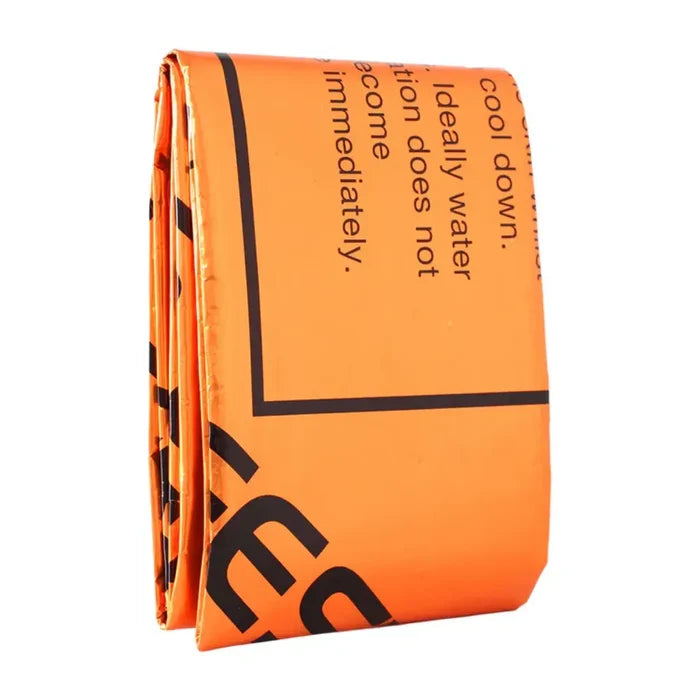 Folded Lifesystems heatshield thermal blanket on a white background